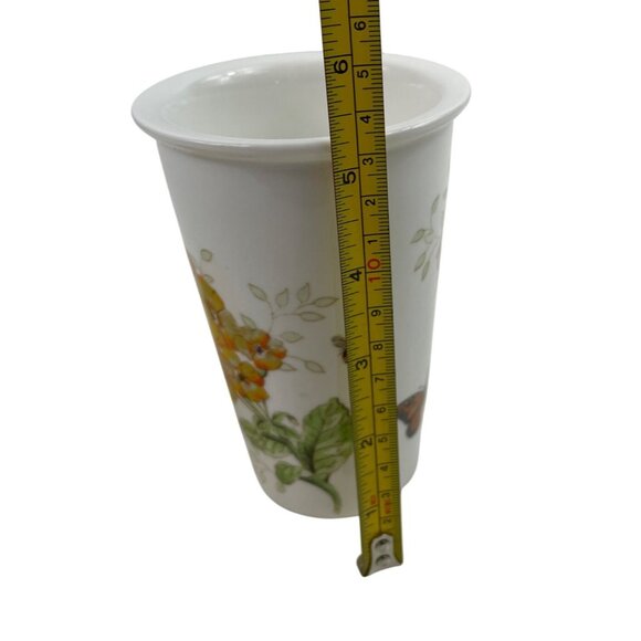Lenox Butterfly Meadow Thermal Travel 10 oz Mug Ceramic Silicone Lid Made in USA - Picture 9 of 10